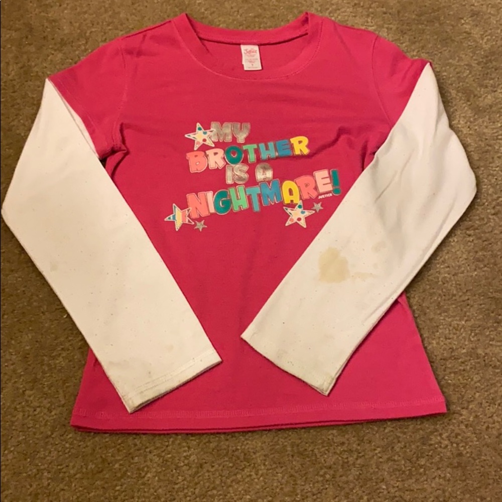 justice tee! size 7